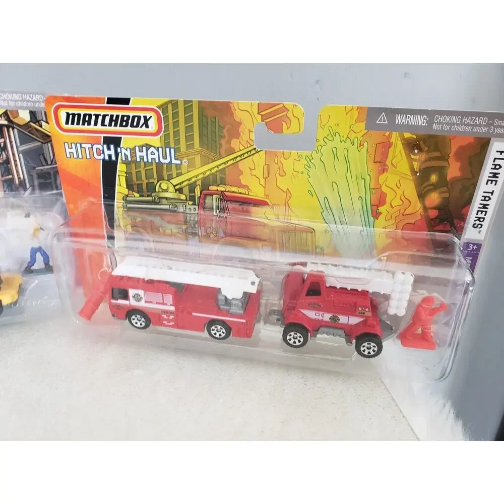 Lot 2‎ 2007 Matchbox Hitch ‘N Haul Flame Tamers Fire Engine Construction Kings